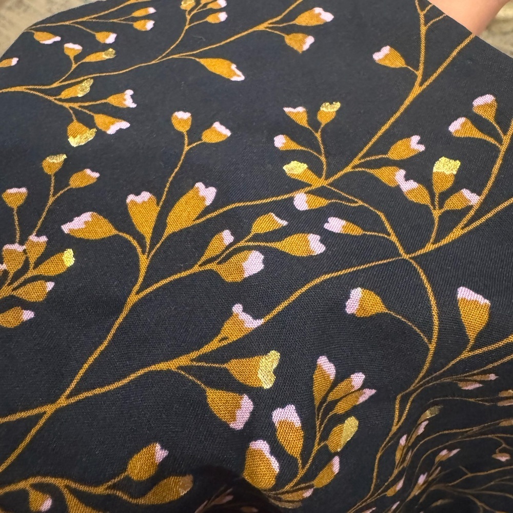 Floral Navy and Houndstooth Scarf Set - Picture 3 of 5